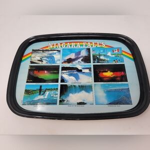 Vintage Niagara Falls Souvenir Metal Serving Dinner Style Collectible Tray
